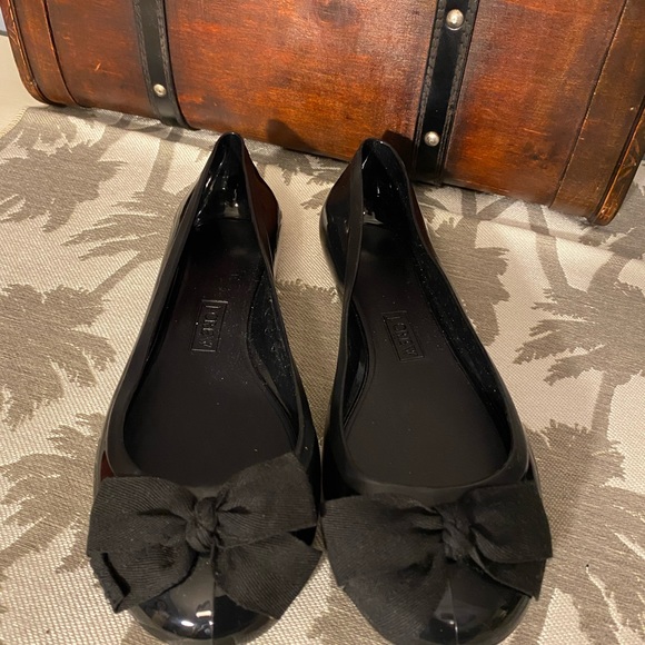 J.CREW JELLY SHOES BALLET FLATS BOW WOMENS SIZE 8 - Picture 2 of 8